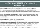 LICITACION MUNICIPAL N° 010/2022 VENTA DE LOTE