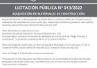 LICITACION PUBLICA N| 13/2022 MATERIALES DE CONSTRUCCION