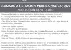 LICITACION PUBLICA 027/2022 ADQUISICION DE VEHICULO