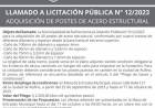 LLAMADO A LICITACION PUBLICA NB° 12/2023