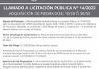 LLAMADO A LICITACION PUBLICA N° 14/2025