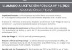 LLAMADO A LICITACION PUBLICA N° 16/2023