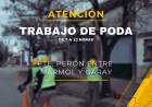 ATENCION: CIRCULAR CON  PRECAUCION POR TRABAJO 