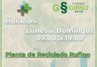 PLANTA  DE RECICLADO DE RUFINO: HORARIO