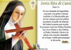 DIA 22 DE MAYO: SANTA RITA DE CASCIA
