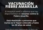HOSPITAL SAMCO: VACUNACION FIEBRE AMARILLA