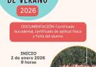 PRE- INSCRIPCION A COLONIA DE VERANO 2026