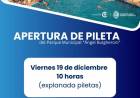 APERTURA DE PILETA