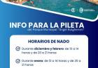 HORARIO DE NADO EN LA PILETA DEL PARQUE