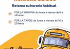 IMPORTANTE: EL BUS RETOMA HORARIO HABITUAL
