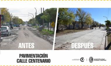 PAVIMENTACION EN CALLE CENTENARIO