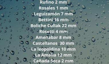 REGISTRO DE LLUVIA EN LA ZONA DÍA 7/7
