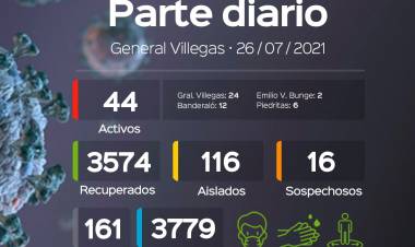 INFORME EPIDEMIOLOGICO DE GRAL. VILLEGAS 26/7