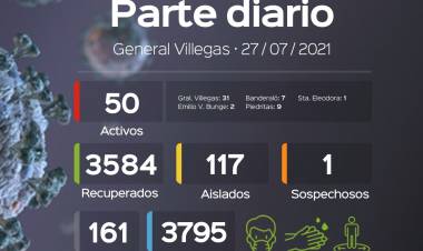 INFORME EPIDEMIOLOGICO DE GRAL. VILLEGAS 27/7