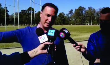 Lisandro Enrico en Rufino- Obras parque municipal-