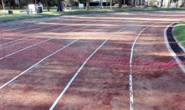 TRABAJOS EN PISTA DE ATLETISMO