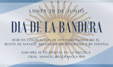 20 DE JUNIO: DIA DE LA BANDERA
