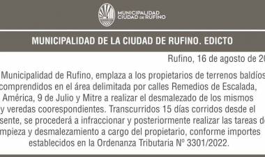 AVISO IMPORTANTE