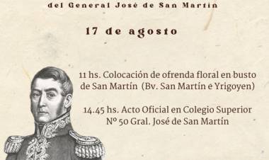 172 ANIVERSARIO DEL PASO A LA INMORTALIDAD DEL GENERAL DON JOSE DE SAN MARTIN