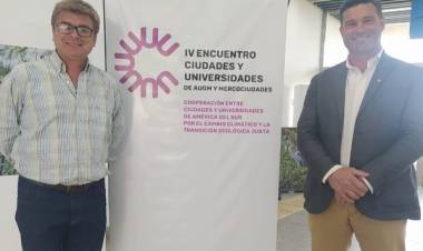 INTENDENTE NATALIO LATTANZI Y COORDINADOR DE NUEVAS TECNOLOGIAS PABLO REYNOSO EN ROSARIO