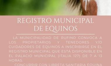 REGISRO MUNICIPAL EQUINO