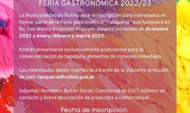 REGISTRO DE POSTULANTES PARA LA FERIA GASTRONOMICA