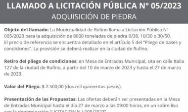 LICITACION PUBLICA N| 005/2023