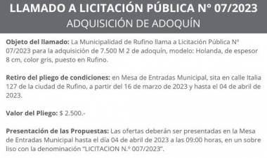 LICITACION PUBLICA N| 007/2023