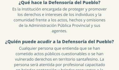 INFORMACION SOBRE LA DEFENSORIA DEL PUEBLO