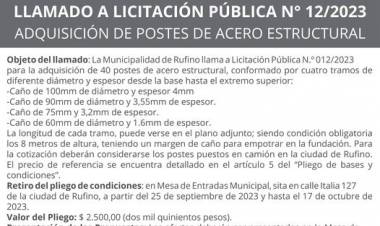 LLAMADO A LICITACION PUBLICA N| 12/0223
