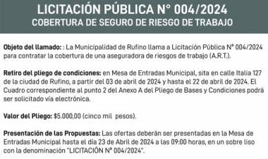 LICITACION  PUBLICA N° 004/2024