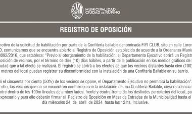 REGISTRO DE OPOSICION
