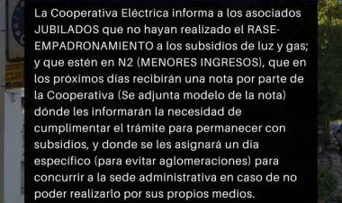 RASE PARA JUBILADOS