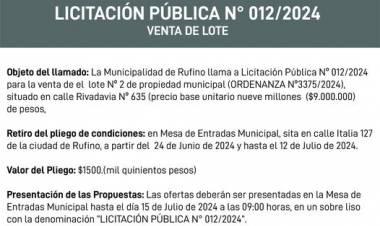 LICITACION PUBLICA N| 12/2024