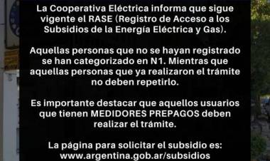 SIGUE VIGENTE EL RASE