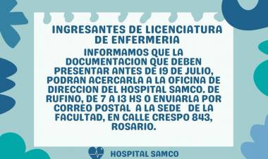 SAMCO RUFINO: IMFORMACION IMPORTANTE