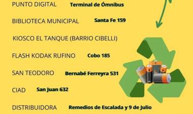 PLANTA DE RECICLADO DE RUFINO: PONETE LAS PILAS