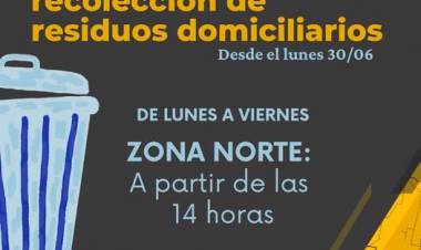 CAMBIO DE HORARIO EN ZONA NORTE