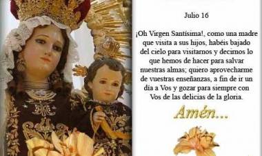 16  DE JULIO: DIA DE LA VIRGEN DEL CARMEN