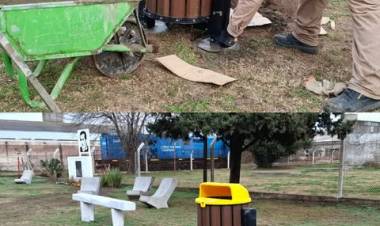 AVANZAN LOS TRABAJOS EN PLAZA "ANTONIO CARRIZO"