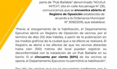 REGISTRO DE OPOSICION
