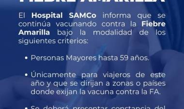 HOSPITAL SAMCO: VACUNACION CONTRA FIEBRE AMARILLA