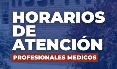 HOSPITAL RUFINO: HORARIO DE ATENCION DE NUESTROS PROFESIONALES MEDICOS