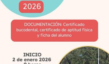 PRE- INSCRIPCION A COLONIA DE VERANO 2026