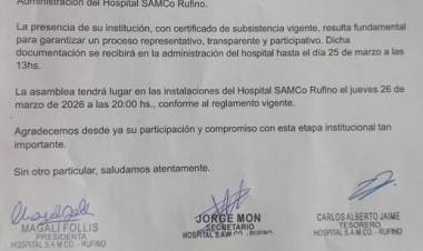 HOSPITAL SAMCO: CONVOCATORIA A ASAMBLEA...