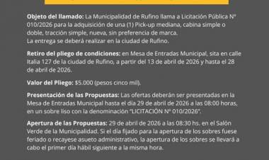 LICITACION PUBLICA N° 10/2026