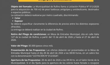 LICITACION PUBLICA N° 12/2026