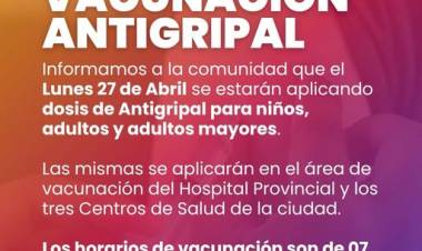 SAMCO RUFINO: VACUNACION ANTIGRIPAL