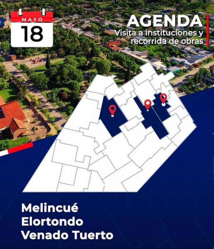 SENADOR LISANDRO ENRICO- AGENDA MARTES: MELINCUE- ELORTONDO Y VENADO TUERTO