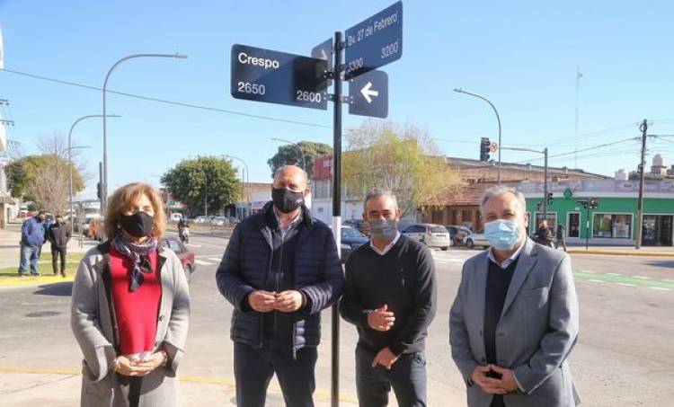 EL GOBERNADOR OMAR PEROTTI RECORRIO EL TRAMO REHABILITADO EN BV 27 DE FEBRERO  EN ROSARIO     N ROSARIO